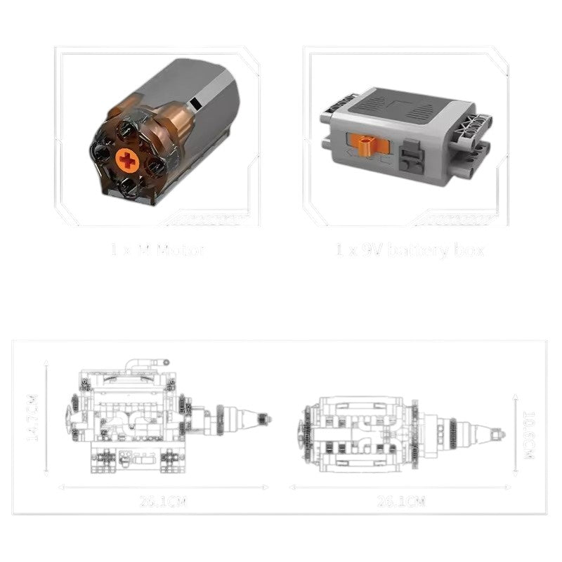 Gemotoriseerde Britse luxe V12 motor